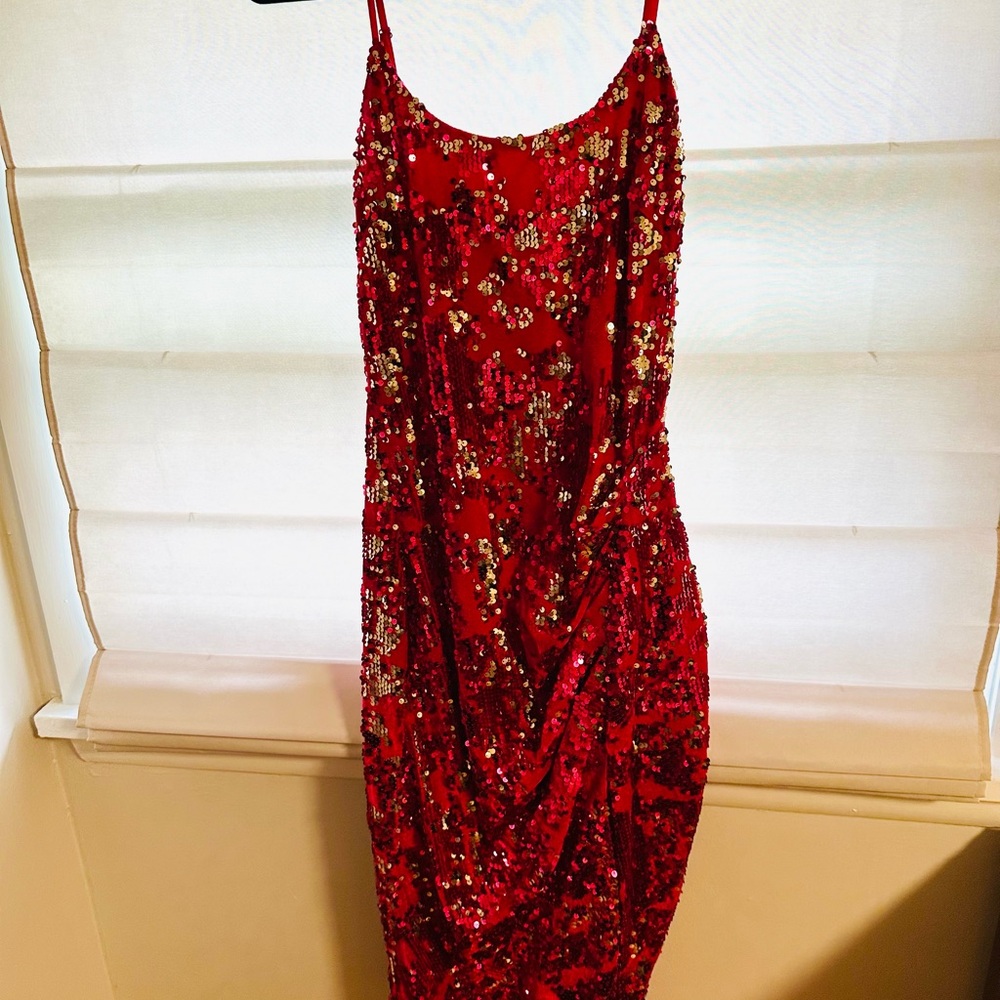 Pink & Gold Sequin Dress